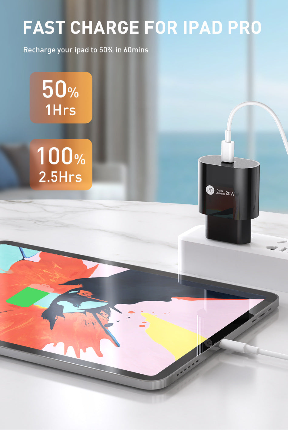 Cargador Compacto 20W PD USB-C para Carga Ultra Rápida