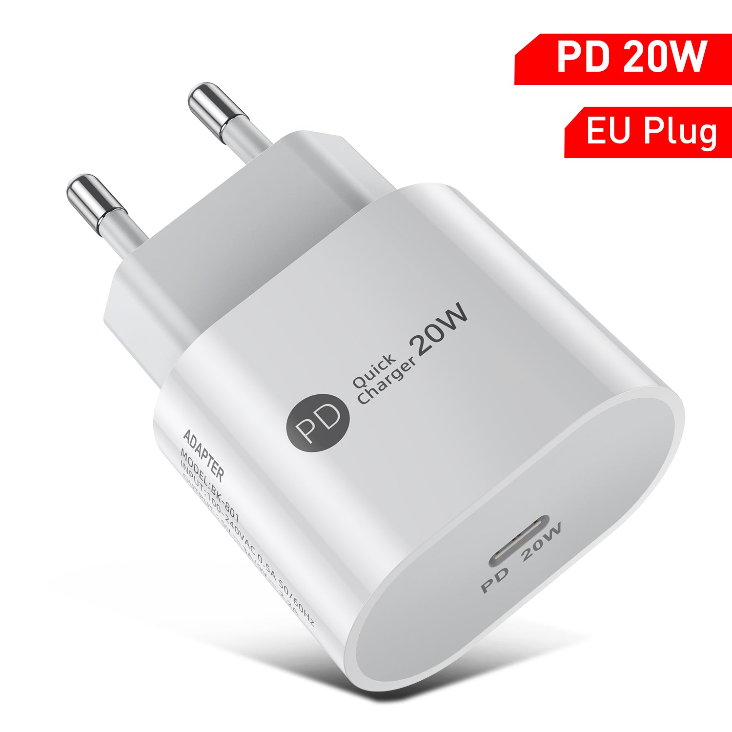 Cargador Compacto 20W PD USB-C para Carga Ultra Rápida