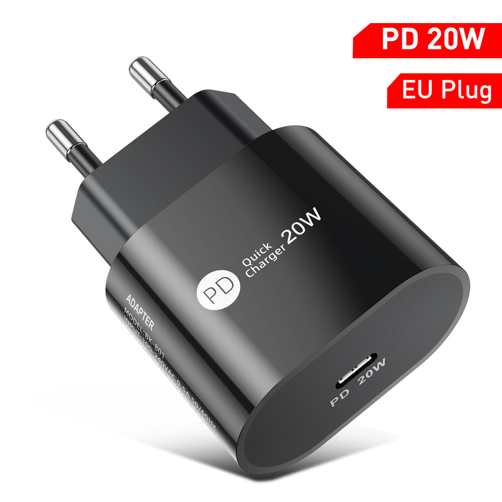 Cargador Compacto 20W PD USB-C para Carga Ultra Rápida