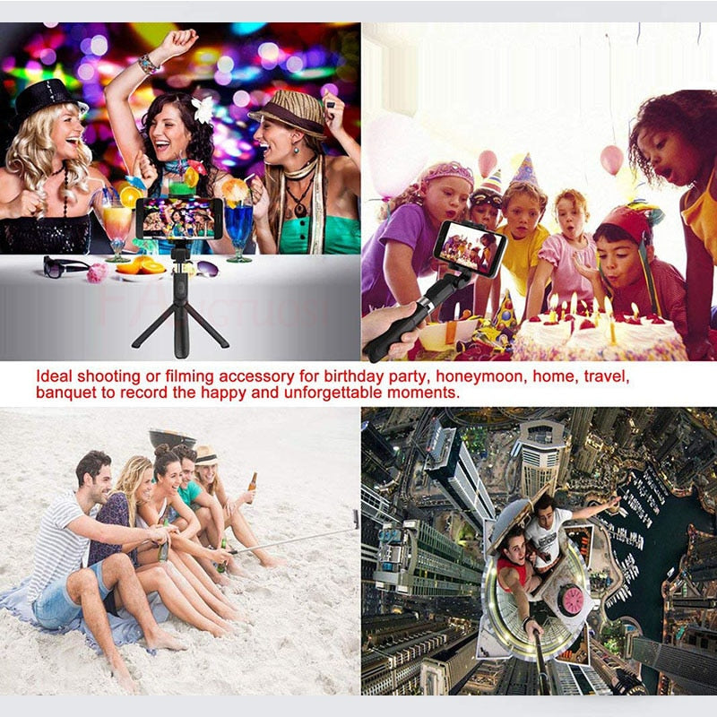 Selfie Stick Portátil con Conexión Bluetooth – Ideal para Fotos y Videos